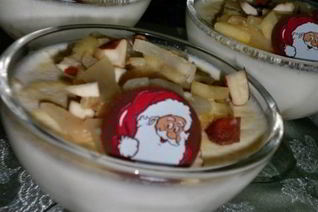 Миндальная панна котта с грушей