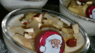 миндальная панна котта с грушей