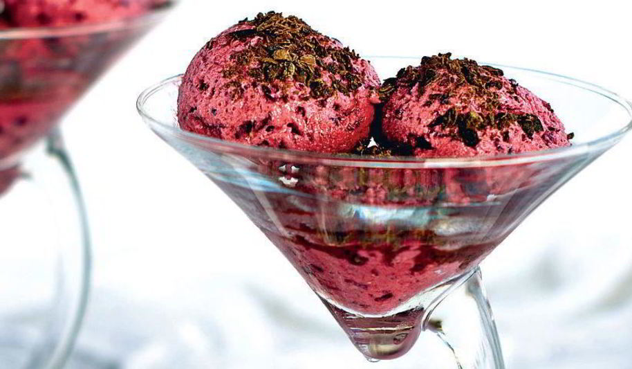 Рецепт йогуртового мороженого с черной смородиной