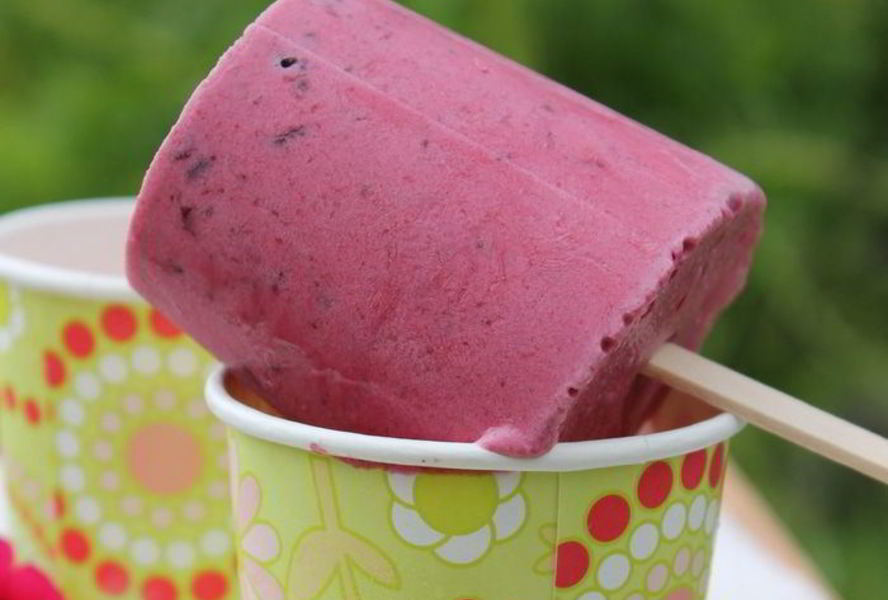 Мороженое на йогурте со смородиной