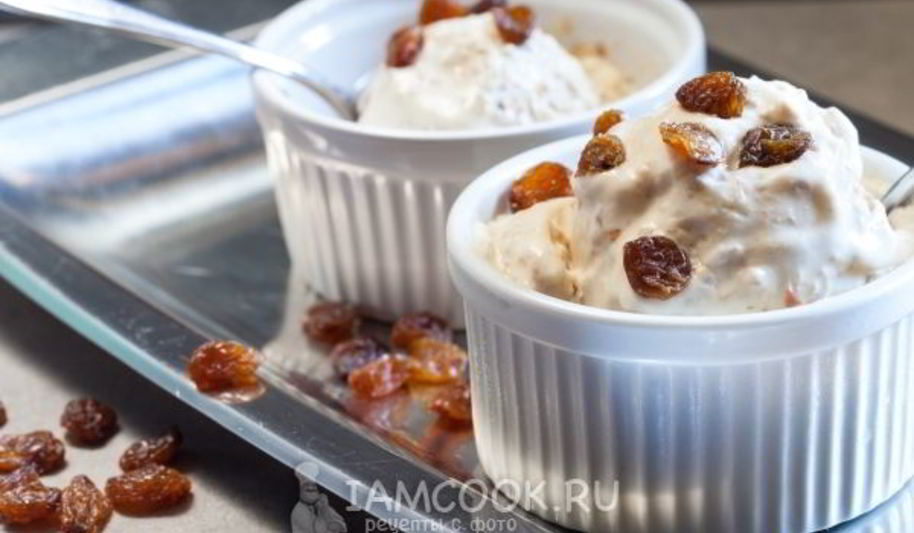 Рецепт мороженого с изюмом