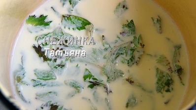 мятное мороженое с руколой