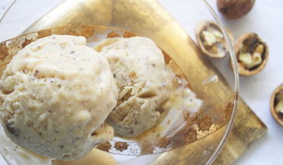 Рецепт орехового мороженого с корицей