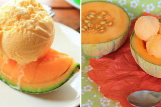 Сливочное мороженое с дыней