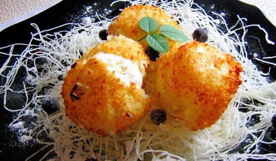 Рецепт жареного мороженого с фунчезой