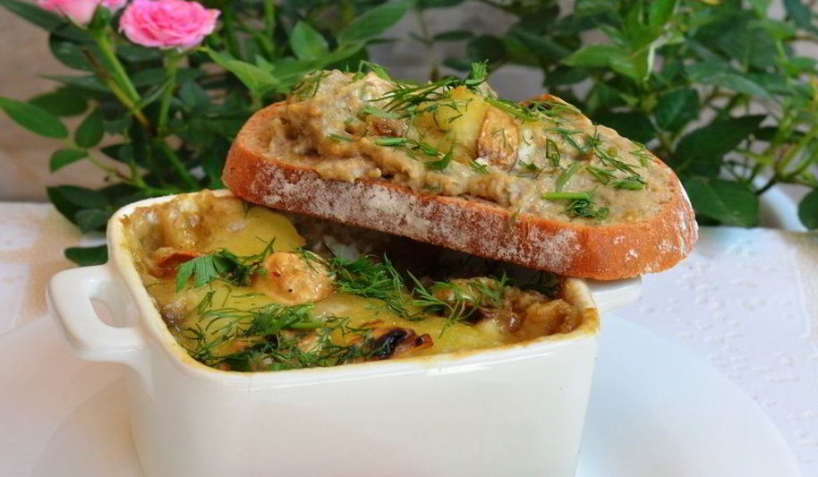 Рецепт баклажанова-грибного мусс