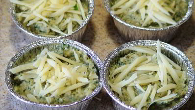 баклажановый мусс под сырной корочкой