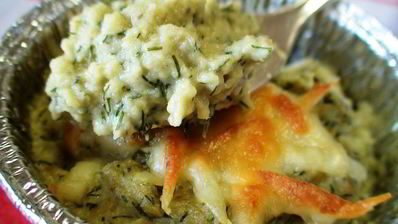 баклажановый мусс под сырной корочкой