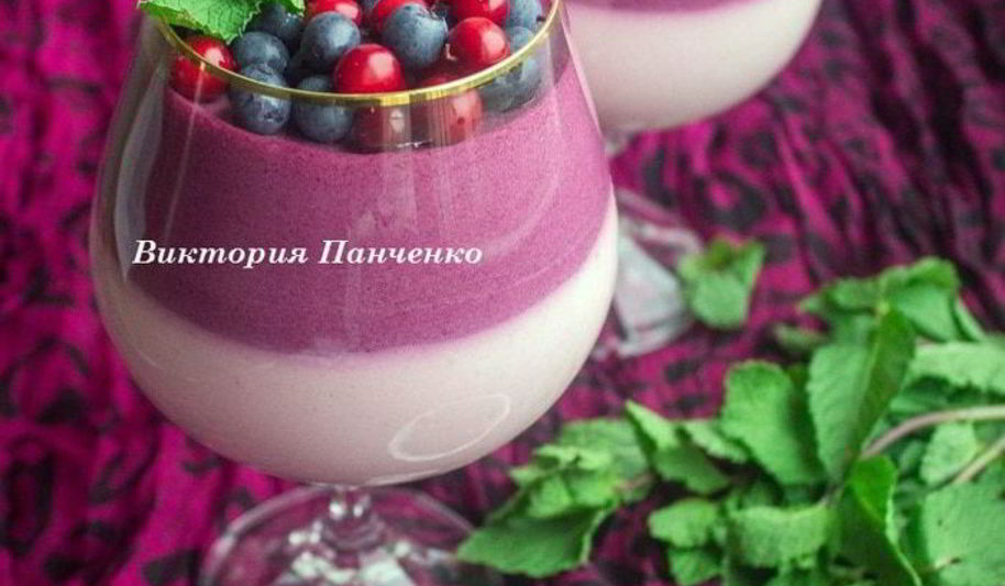 Рецепт бруснично-черничного мусс