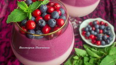 бруснично-черничный мусс