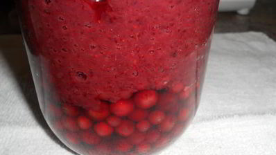 брусничный мусс