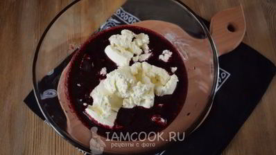 десерт черничный мусс