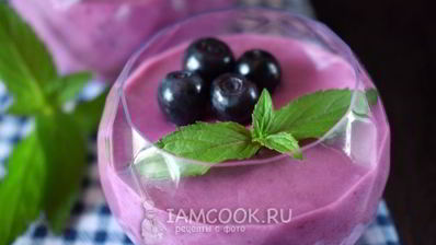 десерт черничный мусс