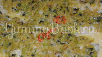 филе трески, запеченнoе в муссе из лука-порея и базилика