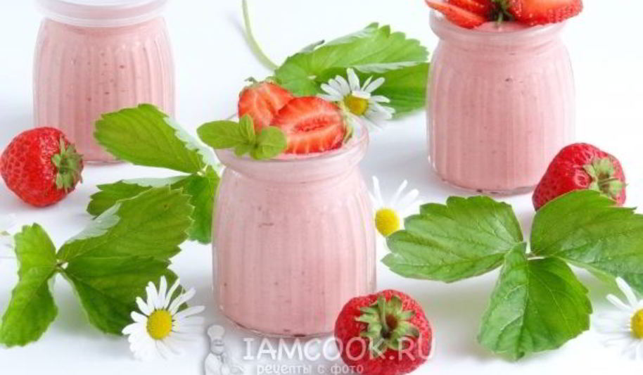 Рецепт клубнично-зефирного мусс