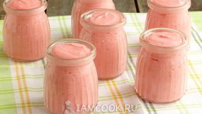 клубнично-зефирный мусс