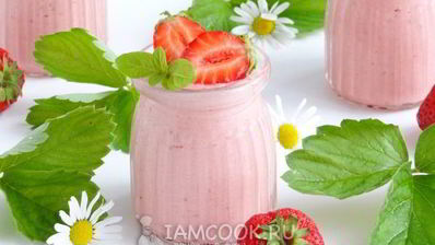 клубнично-зефирный мусс