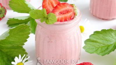 клубнично-зефирный мусс