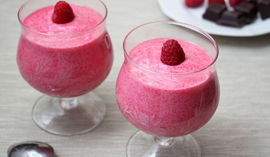 Рецепт клюквенного мусса с манкой