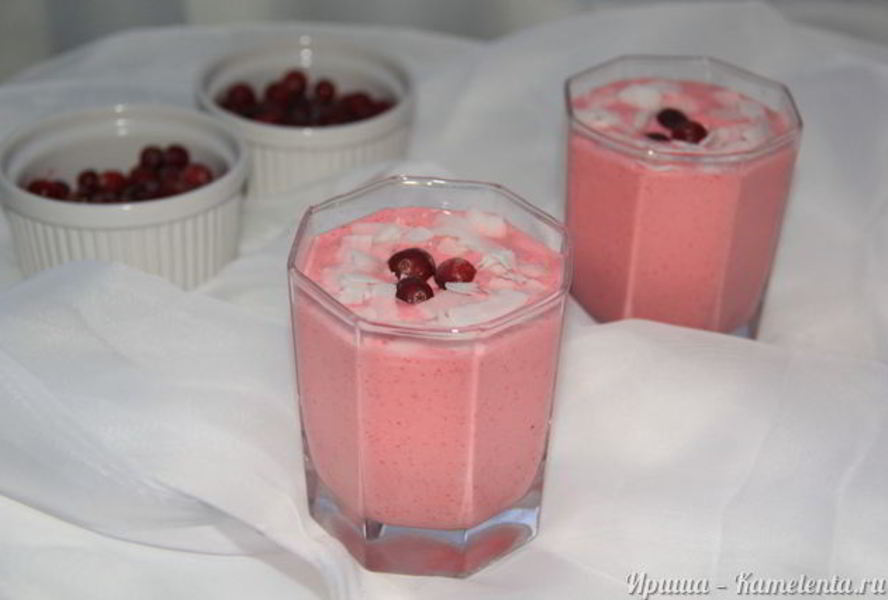 Клюквенный муссовый десерт