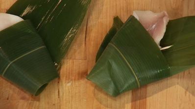 крокодиловый хвост с облепихово-можжевеловым муссом