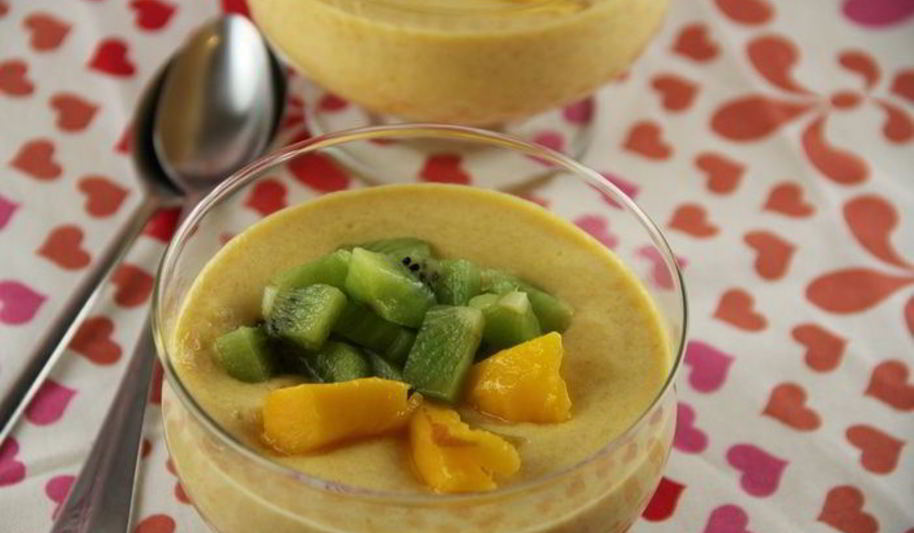 Рецепт легкого крема-мусса из манго с рикоттой