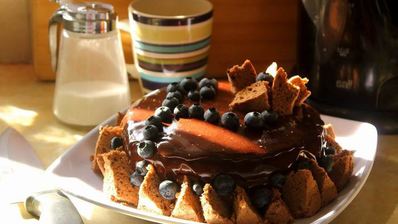 лимонно-шоколадный муссовый торт