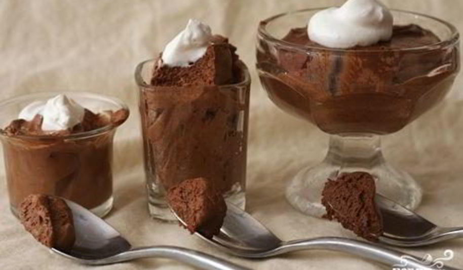 Рецепт мусса из горького шоколада с коньяком