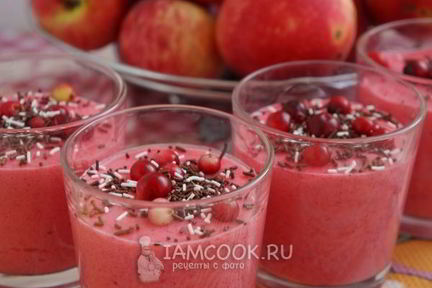 Мусс из клюквы с манкой