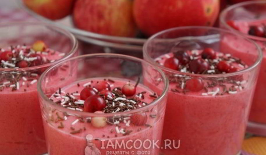 Рецепт мусса из клюквы с манкой