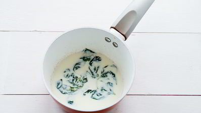 мусс с белым шоколадом ваниль-базилик