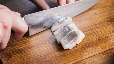 рыбный мусс с грушей