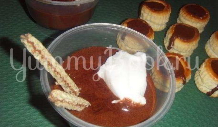 Рецепт шоколадного мусса с бисквитом