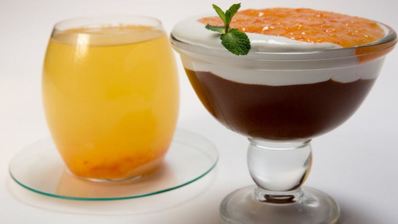 шоколадный мусс с хурмой