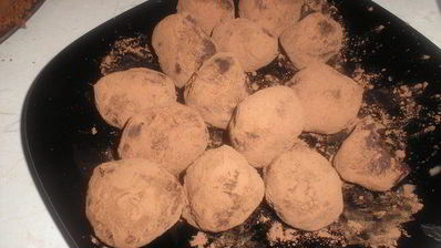 шоколадный торт-мусс с кофейно-карамельными трюфелями