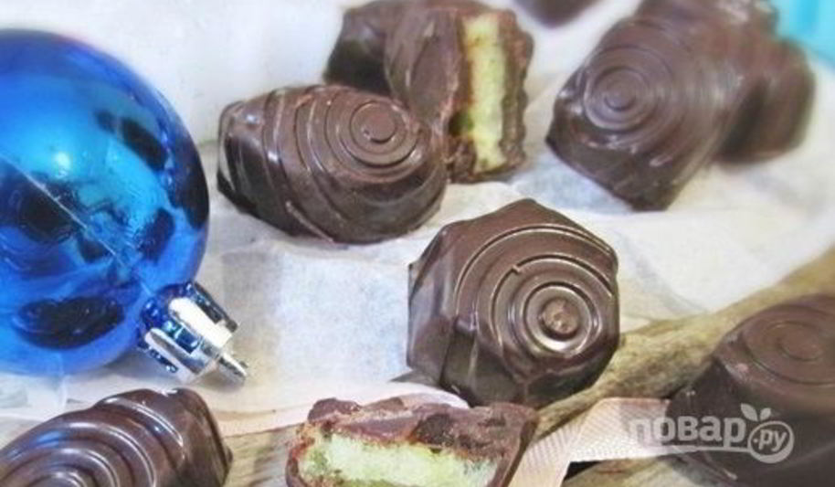 Рецепт шоколадных конфет с персиковым муссом