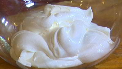 сливочный крем-мусс из белого шоколада