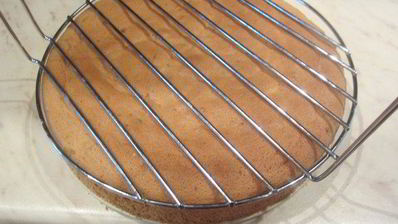 торт-мусс из апельсинового бисквита, винного крем-мусса и розового винограда