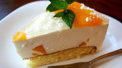 торт-мусс с персиками