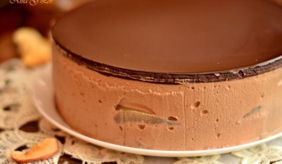 Рецепт торта-мусса шоколадно-грушевый