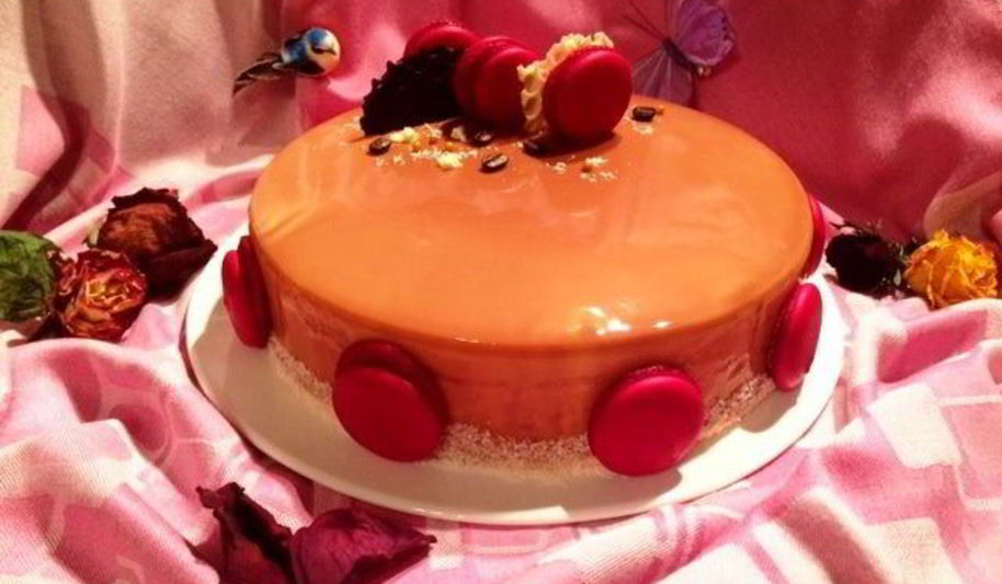 Рецепт торта-мусса тирамису с зеркальной глазурью