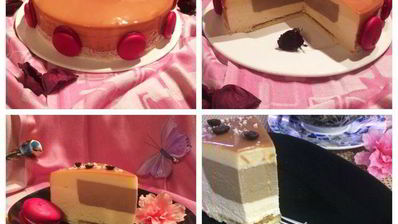 торт-мусс тирамису с зеркальной глазурью