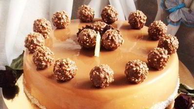 торт-мусс тирамису с зеркальной глазурью