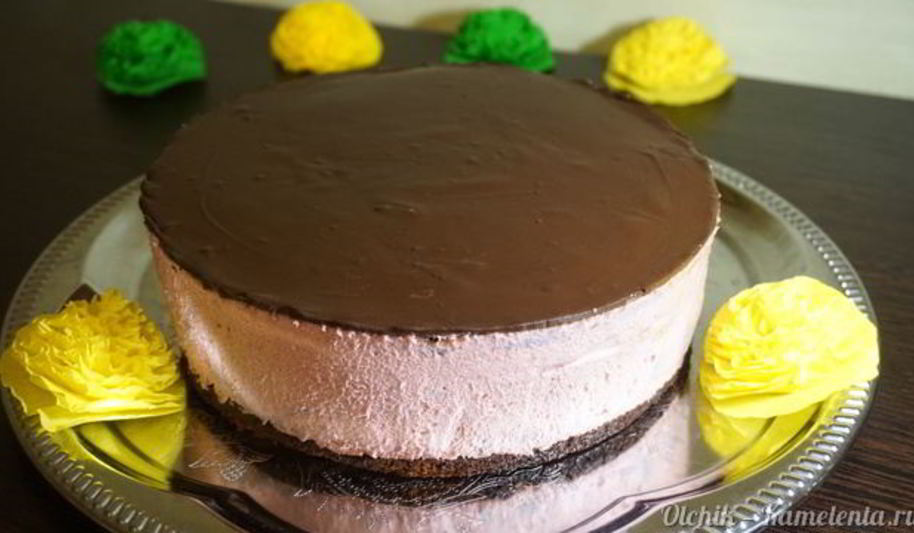 Рецепт торта-мусса вишня в шоколаде