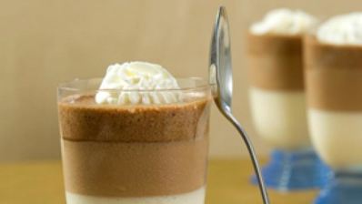 трехцветный шоколадный мусс