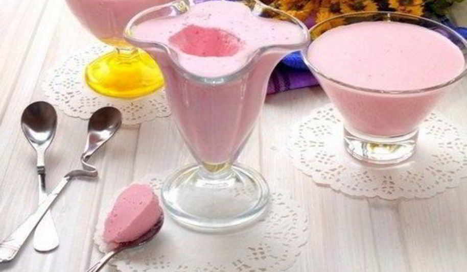 Рецепт творожного мусса на киселе