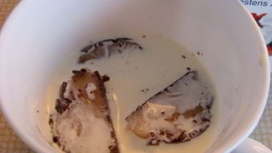 творожный мусс с ореховой нугой и шоколадным марципаном