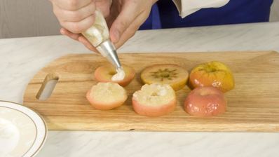 яблоки с лимонным муссом