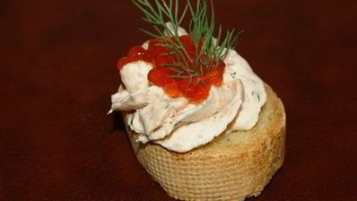 закуска праздничная форелевый мусс с икрой