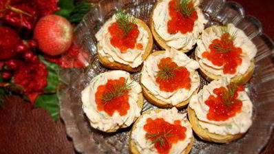 закуска праздничная форелевый мусс с икрой